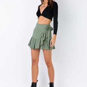 Princess polly green salem mini skirt